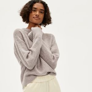 Everlane The Alpaca Crew in Pearl Grey